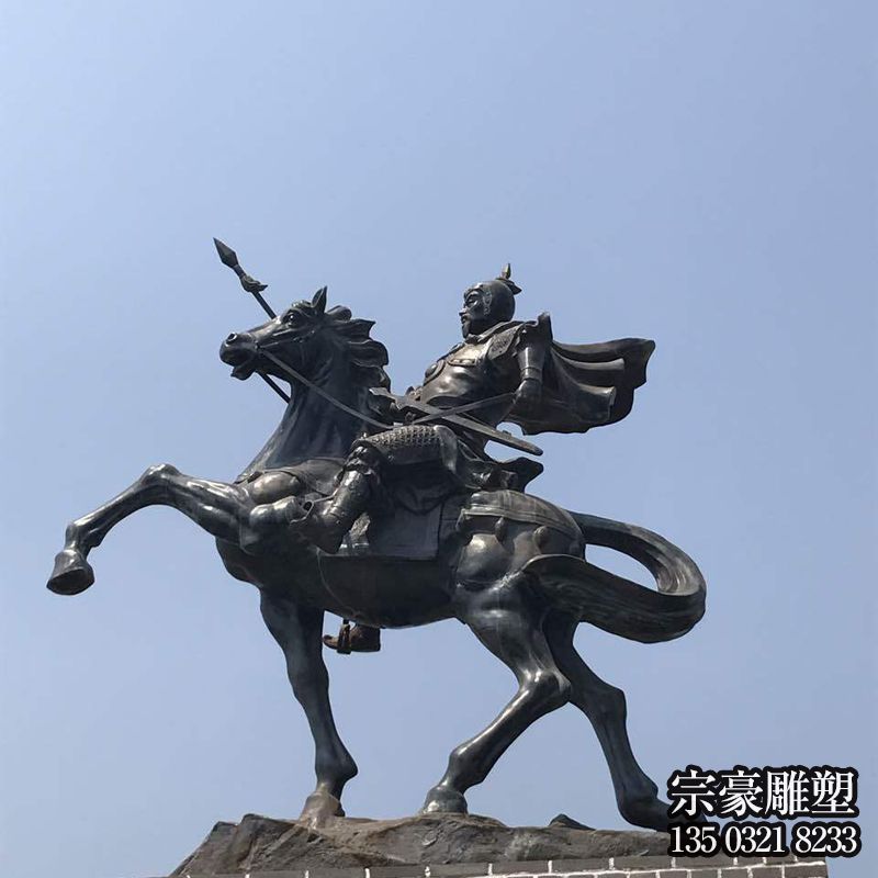 騎馬人物雕塑——鑄銅歷史名人古代武將騎馬雕塑 騎馬人物雕塑——鑄銅歷史名人古代武將騎馬雕塑