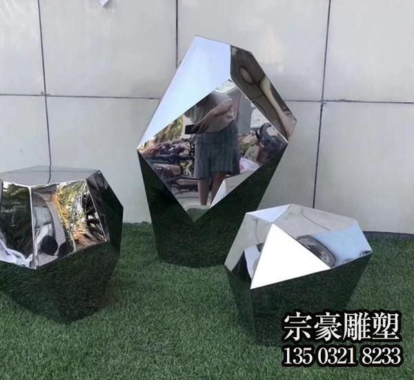 幾何塊面不銹鋼石頭造型擺件 幾何塊面不銹鋼石頭造型擺件