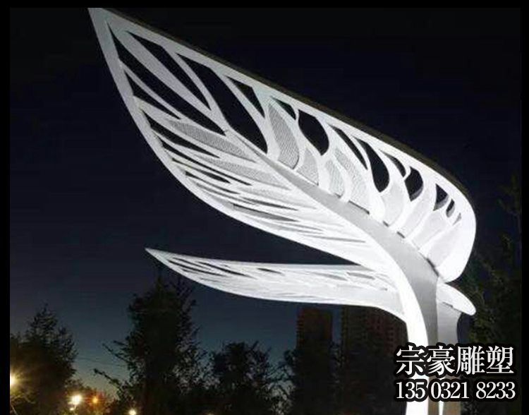 不銹鋼抽象樹葉大型景觀雕塑 不銹鋼抽象樹葉大型景觀雕塑