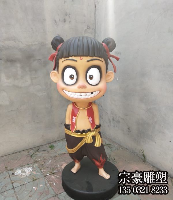 玻璃鋼魔童降世之哪吒雕塑 玻璃鋼魔童降世之哪吒雕塑