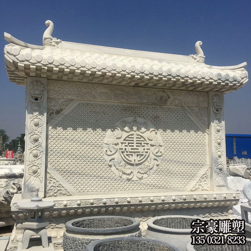 花崗巖影壁墻庭院石雕照壁 花崗巖影壁墻庭院石雕照壁