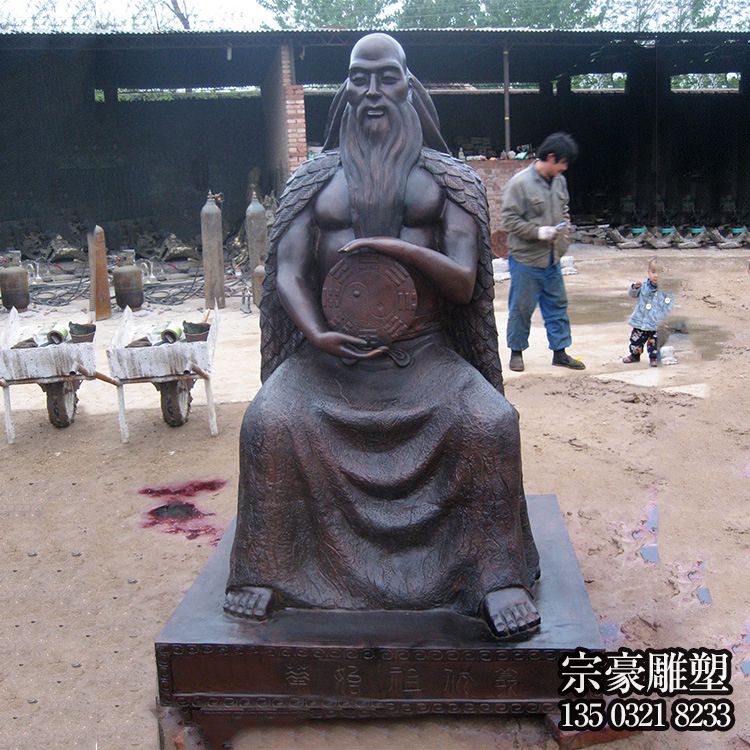 純銅鑄造人祖伏羲銅雕像 純銅鑄造人祖伏羲銅雕像