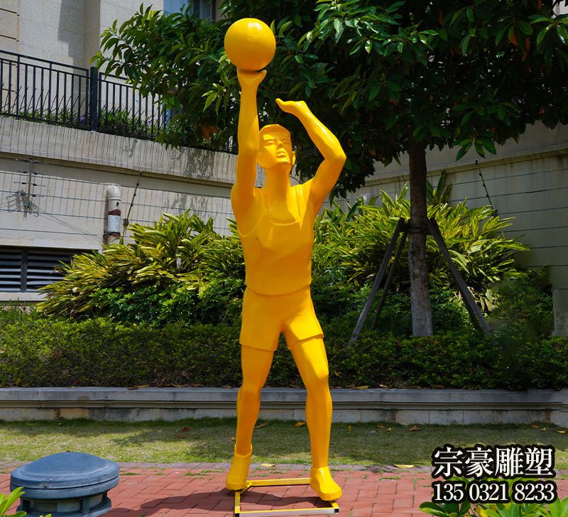 體育廣場戶外抽象打籃球運(yùn)動(dòng)景觀玻璃鋼雕塑 體育廣場戶外抽象打籃球運(yùn)動(dòng)景觀玻璃鋼雕塑