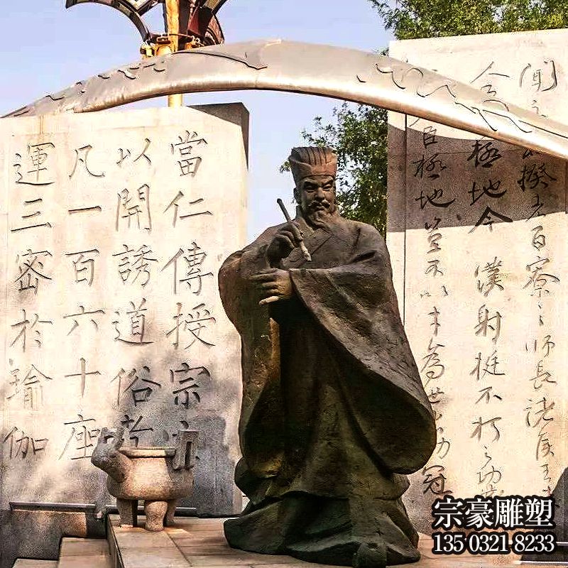 中國古代著名書法家柳公權(quán)銅雕塑像 中國古代著名書法家柳公權(quán)銅雕塑像